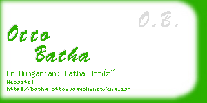 otto batha business card